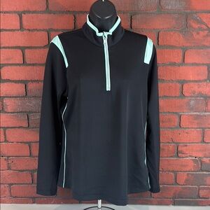 E/P Pro‎ Tour Womens Size Large Black & Mint Quarter-Zip Pullover – Athletic